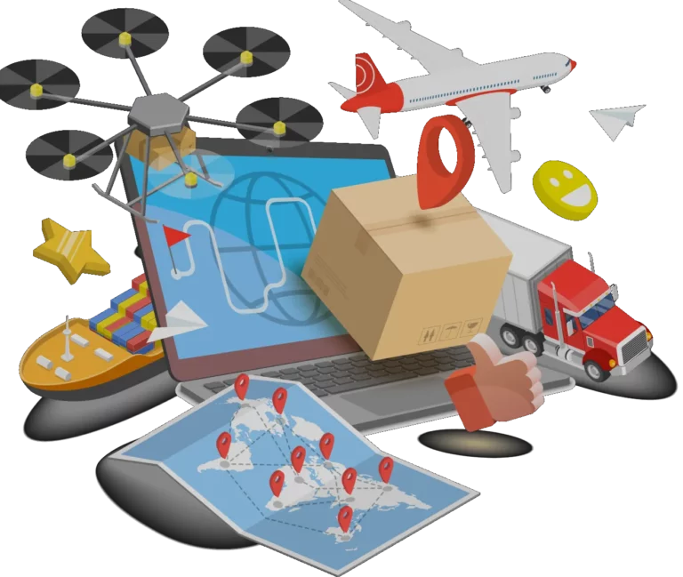 EXPOST worldwide logistics illustration